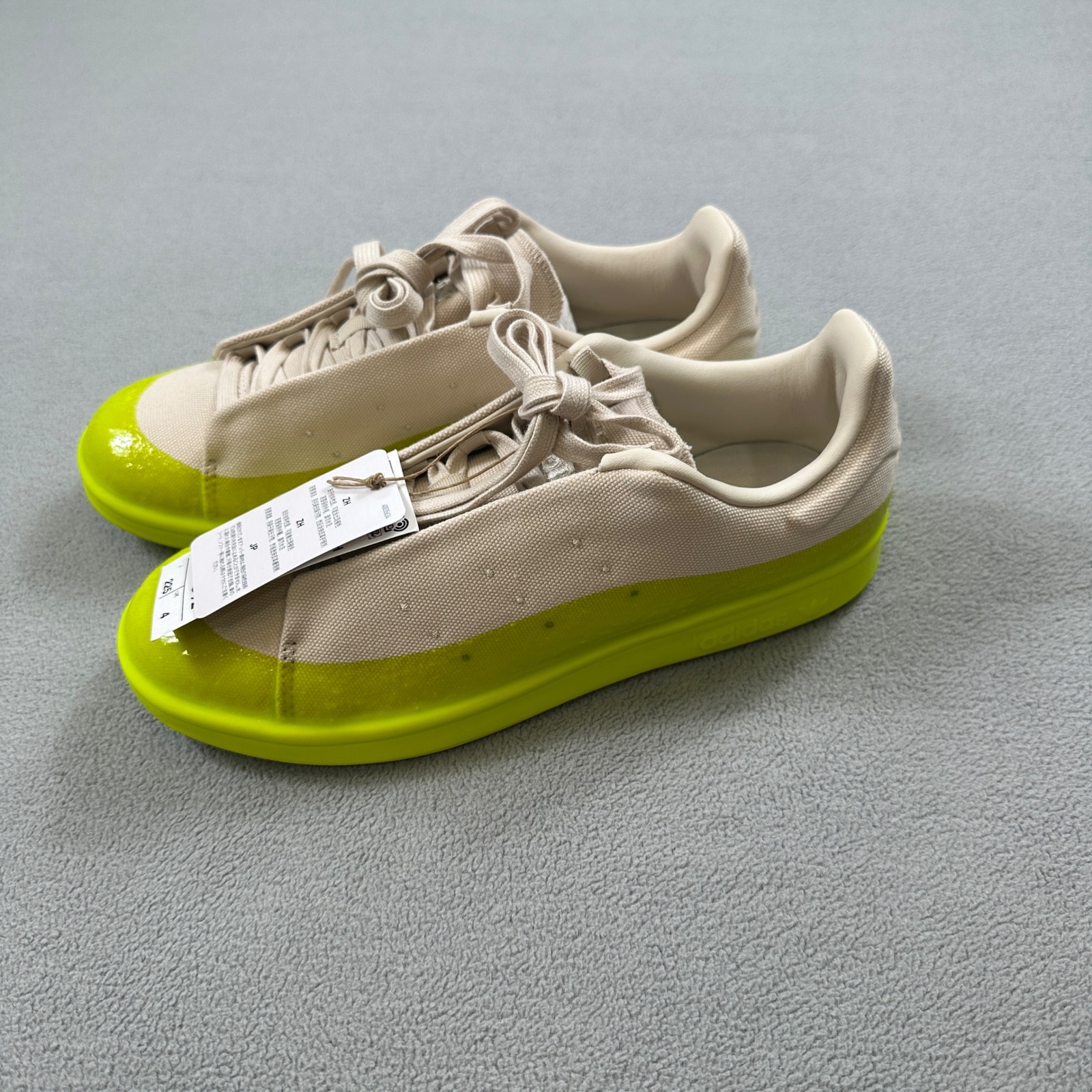 Nwob Adidas Ivy Park Stan Smith Sneakers Womens 5.5 Us Neon Green Shoes Dipped